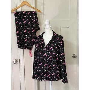 NOT A MORNING PERSON HANGOVER CLUB WINE PAJAMA SET WOMENS XL
